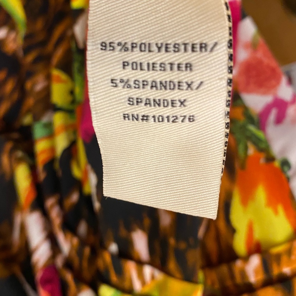 NEW! ECI Colorful Floral and Animal Print Faux Wrap Midi Dress NWT - Size L - Picture 12 of 15